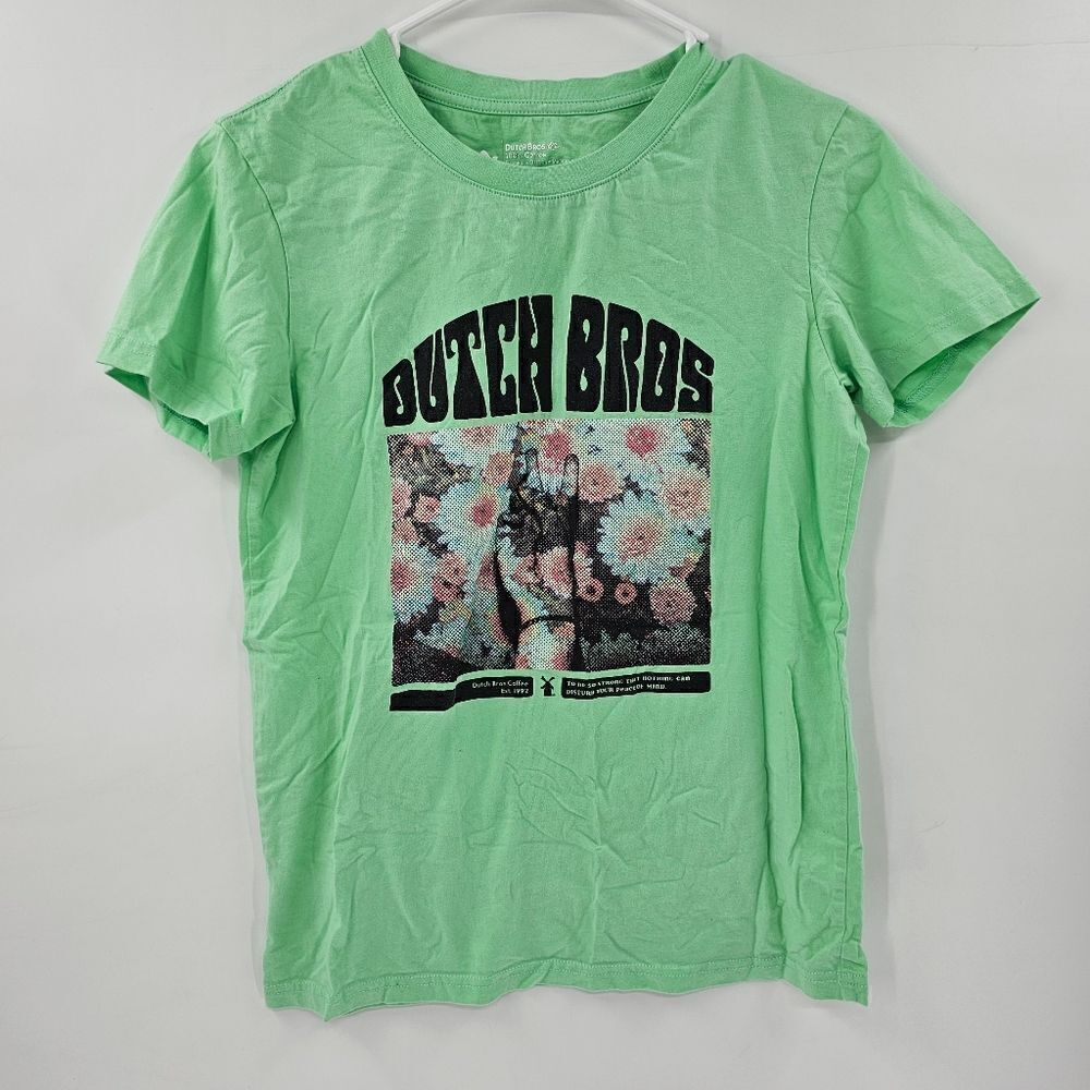 Dutch bros coffee tshirt tee small green womens mens merchandise